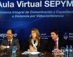 La ministra de Industria, Débora Giorgi inauguró hoy el campus virtual de la Sepyme.