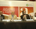 El secretario de Cultura de la Nación, Jorge Coscia durante su exposición de ayer.