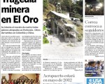 Tapas de los diarios ecuatorianos que tratan el tema del encierro minero.