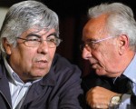 Héctor Recalde y Hugo Moyano en busca de la sanción de la Ley de reparto de ganancias.