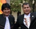 Los presidentes Morales y Correa fueron los primeros en llegar al país.
