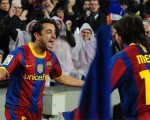 Lo grita Xavi y lo festeja Messi, es el primero de un noche inolvidable.