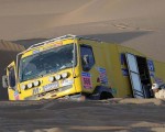 Los camiones también se aventuraron al desafío del desierto chileno.