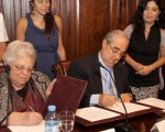 La ministra Carmen Argibay encabezó el acto de firma de convenio.