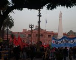 Incidentes en Plaza de Mayo.