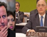 Malvinas. El premier británico, David Cameron y el canciller argentino Héctor Timerman.