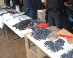 Se secuestraron 5 mil dosis de paco, 5 armas de fuego, un arma de replica, 150 cartuchos, 2 cargadores y 10 mil pesos.