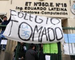 Los estudiantes en un plan de lucha contra las reformas del gobierno porteño.