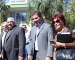 Ritondo, junto a Carlos Guzzini y Alejandra Viviani - miembro de la junta comunal.