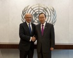 Timerman con el secretario de la ONU, Ban Ki-moon.