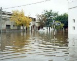 Las lluvias generaron inundaciones en la ciudad de Santa Fe.