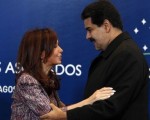 Hoy se reúnen los presidentes Cristina Fernández y Nicolás Maduro.