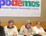 El Frente Popular Democrático y Social conformado en territorio bonaerense bajo el liderazgo por Víctor De Gennaro, concurrió a la Justicia y presentó una acción de amparo para resguardar la utilización de la palabra "podemos".