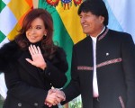 Hermandad. Evo Morales visita Cristina Kirchner.