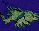 Vista Satelital de las Islas Malvinas