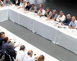 Macri reunido con sindialistas opositores.