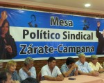 Dirigentes sindicales y diputados participaron de la mesa Político- Sindical.