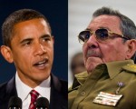 Los mandatarios de Estados Unidos y Cuba.