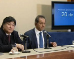 Scioli y Zaninni brindaron una conferencia de prensa.