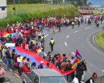 Marcha indígena en Ecuador.