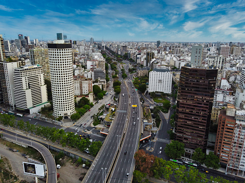 Illia highway and July 9 avenue Buenos Aires Retiro neighborhood
